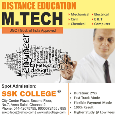 M Tech Distance Education